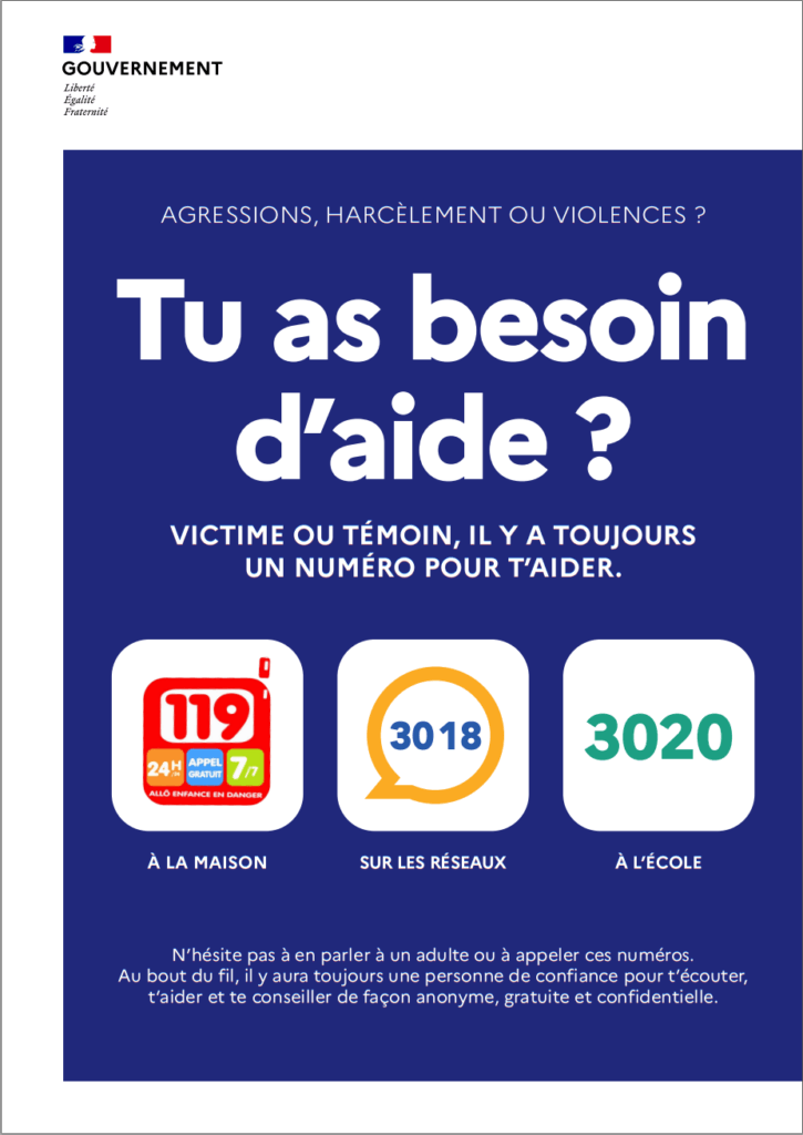 Numéros utiles en cas d'agression
