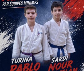 Affiche du championnat de France par équipes minimes 2026 - Pablo et Nour
