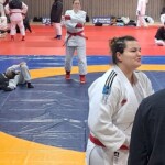 Echauffement Morgane au championnat de France Jujitsu